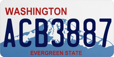 WA license plate ACB3887