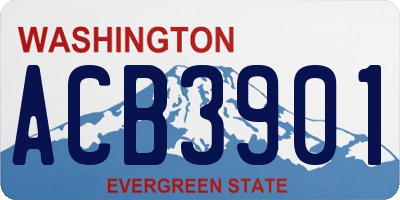 WA license plate ACB3901