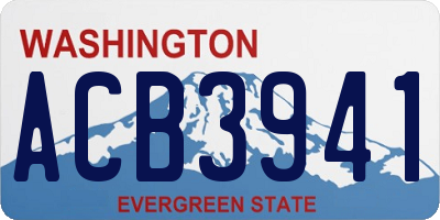 WA license plate ACB3941