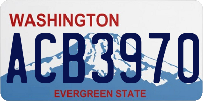 WA license plate ACB3970