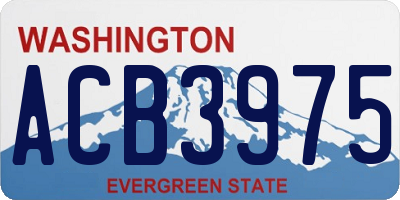WA license plate ACB3975