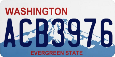 WA license plate ACB3976