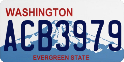 WA license plate ACB3979