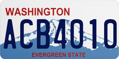 WA license plate ACB4010