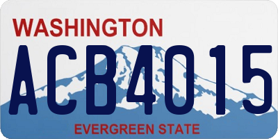 WA license plate ACB4015