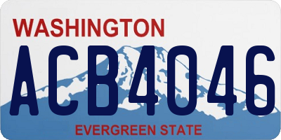 WA license plate ACB4046