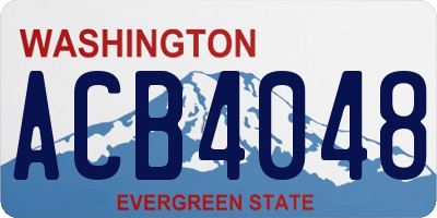 WA license plate ACB4048