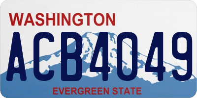 WA license plate ACB4049