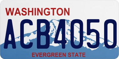 WA license plate ACB4050