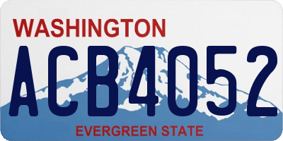 WA license plate ACB4052