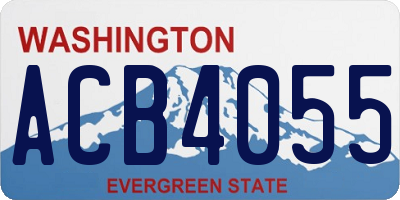 WA license plate ACB4055