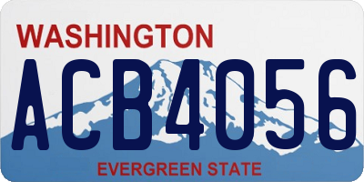 WA license plate ACB4056
