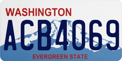 WA license plate ACB4069