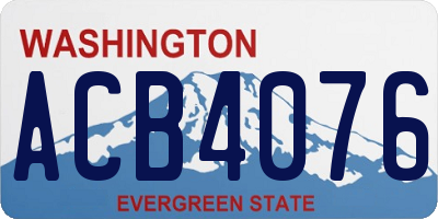 WA license plate ACB4076
