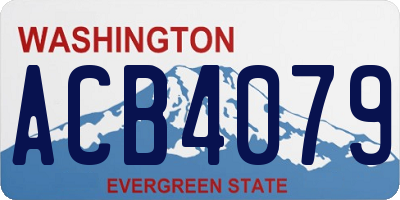 WA license plate ACB4079