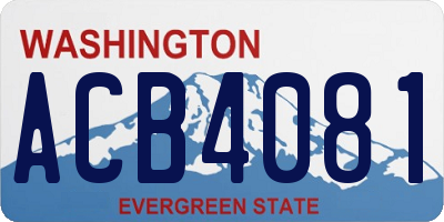 WA license plate ACB4081