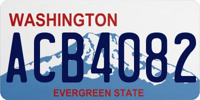 WA license plate ACB4082
