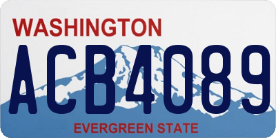 WA license plate ACB4089