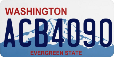 WA license plate ACB4090