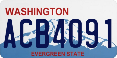 WA license plate ACB4091