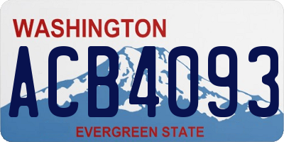 WA license plate ACB4093