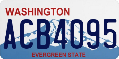 WA license plate ACB4095