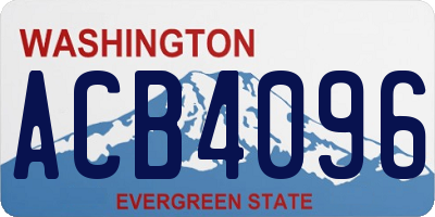 WA license plate ACB4096