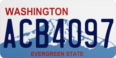 WA license plate ACB4097