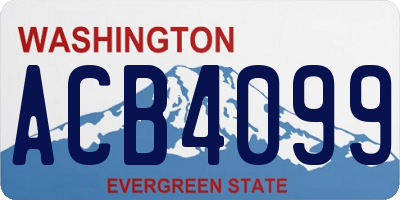 WA license plate ACB4099
