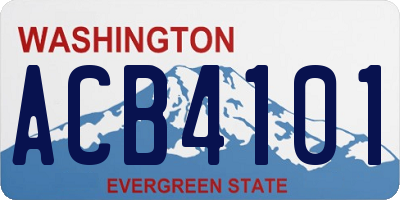 WA license plate ACB4101