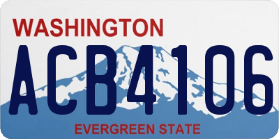 WA license plate ACB4106