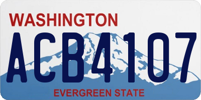 WA license plate ACB4107