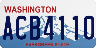 WA license plate ACB4110