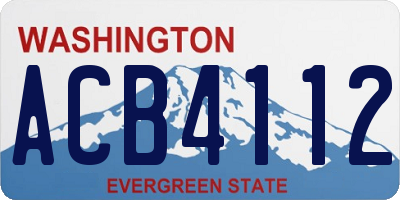 WA license plate ACB4112