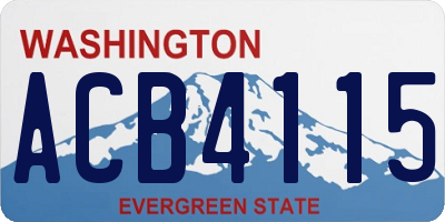 WA license plate ACB4115