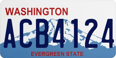 WA license plate ACB4124