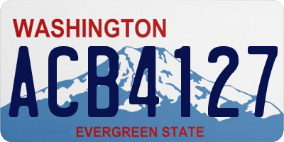WA license plate ACB4127