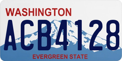WA license plate ACB4128