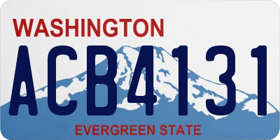 WA license plate ACB4131