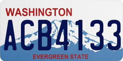 WA license plate ACB4133