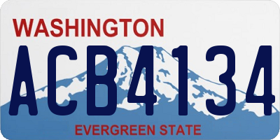 WA license plate ACB4134