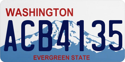 WA license plate ACB4135