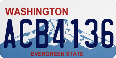 WA license plate ACB4136