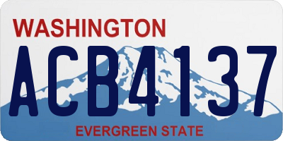 WA license plate ACB4137