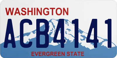WA license plate ACB4141