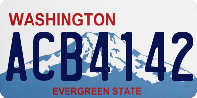 WA license plate ACB4142