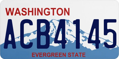 WA license plate ACB4145