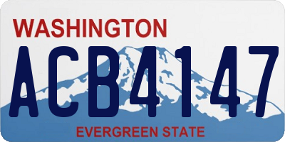 WA license plate ACB4147