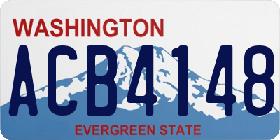 WA license plate ACB4148