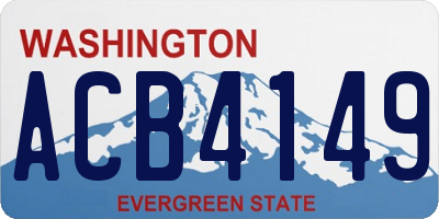 WA license plate ACB4149